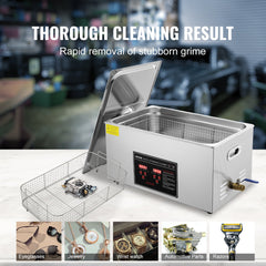 22L Ultrasonic Cleaner with Timer Heating Machine Digital Sonic Cleaner