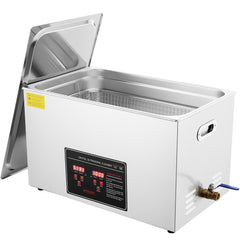 Ultrasonic Cleaner with Digital Timer & Heater, Professional Ultra Sonic Jewelry Cleaner, Stainless Steel Heated Cleaning Machine for Glasses Watch Rings Small Parts Circuit Board (30L)