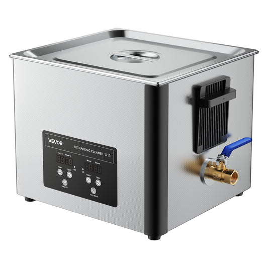 15L Ultrasonic Cleaner, Professional Ultrasonic Cleaner Machine with Cleaning Basket & Digital Display, 240W Stainless Steel 40kHz Industrial Cleaning Machine for Parts, Carburetors, Instruments
