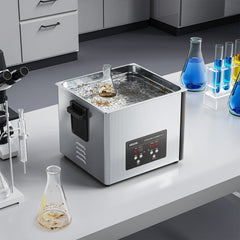 15L Ultrasonic Cleaner, Professional Ultrasonic Cleaner Machine with Cleaning Basket & Digital Display, 240W Stainless Steel 40kHz Industrial Cleaning Machine for Parts, Carburetors, Instruments