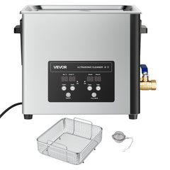 15L Ultrasonic Cleaner, Professional Ultrasonic Cleaner Machine with Cleaning Basket & Digital Display, 240W Stainless Steel 40kHz Industrial Cleaning Machine for Parts, Carburetors, Instruments