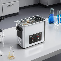 6L Ultrasonic Cleaner, Professional Ultrasonic Cleaner Machine with Cleaning Basket & Digital Display, 120W Stainless Steel 40kHz Cleaning Machine for Watches, Razors, Jewelry, Coins and More