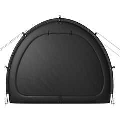 Bike Storage Tent, 1 to 2 Bikes, Outdoor Spacious Bike Storage Tent with Ventilated Window, Waterproof Fan-Shaped Bike Tent with High Strength Fiberglass & Dual Zippers, Fit for Bicycle