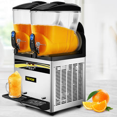 Commercial Slush Machine Margarita Slush Maker 2x15L Frozen Drink Machine