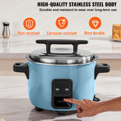 Commercial Rice Cooker, 60-Cup Rice Cooker, 13 Liter Large Rice Cooker and Warmer with Nonstick Inner Pot, Fast Cooking and 24-Hour Keep Warm, with Rice Cup and Paddle, for Restaurant