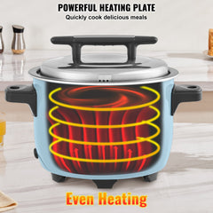 Commercial Rice Cooker, 40-Cup Rice Cooker, 8 Liter Large Rice Cooker and Warmer with Nonstick Inner Pot, Fast Cooking and 24-Hour Keep Warm, with Rice Cup and Paddle, for Restaurant