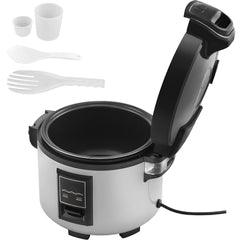 Commercial Rice Cooker, 45-Cup Rice Cooker, 9 Liter Large Rice Cooker and Warmer with Nonstick Inner Pot, Fast Cooking and 12-Hour Keep Warm, with Rice Cup and Paddle, for Restaurant