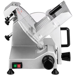 Commercial Meat Slicer, 200W Electric Deli Food Slicer, 350-400RPM Meat Slicer with 8" Carbon Steel Blade, 0 - 0.47 inch Adjustable Thickness Electric Meat Slicer for Home and Commercial Use