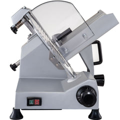 Commercial Meat Slicer, 320W Electric Deli Food Slicer, 12 inch Carbon Steel Blade Electric Food Slicer, 350-400RPM Meat Slicer, 0-0.6 inch Adjustable Thickness for Meat, Cheese, Veggies, Ham