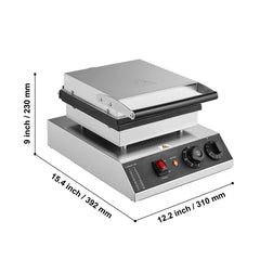 Mini Dutch Pancake Maker, 25PCS 43mm Diameter Dorayaki Baker Machine, 1700W Commercial Electric Poffertjes Grill, Non-stick Stainless Steel, Temp & Time Control, for Home Kitchen Restaurant