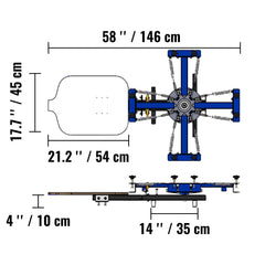 4 Color 1 Station Silk Screening Screenprint Press Screen Printing Machine