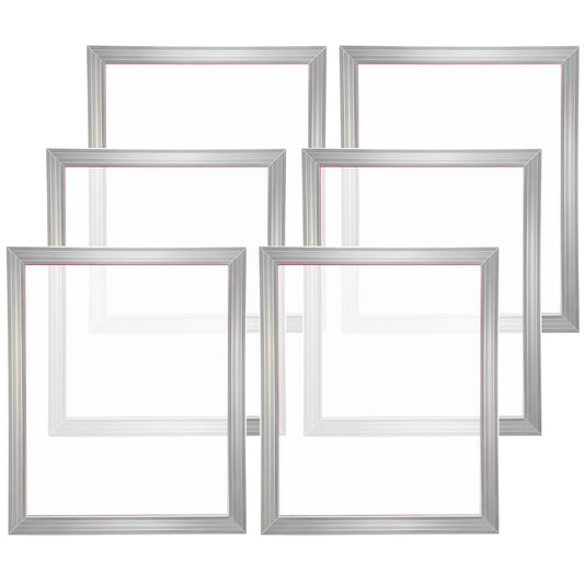 Screen Printing Kit, 6 Pieces Aluminum Silk Screen Printing Frames, 20x24inch Silk Screen Printing Frame with 160 Count Mesh, High Tension Nylon Mesh and Sealing Tape for T-shirts DIY Printing