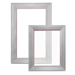 Screen Printing Kit, 2 Pieces Aluminum Silk Screen Printing Frames20.3 x 25.4/25.4 x 35.6cm 110 Count Mesh, 2 Tapes and Screen Printing Squeegees and Transparency Films for T-shirts DIY