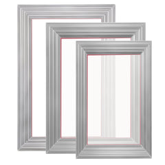 Screen Printing Kit, 3 Pieces Aluminum Silk Screen Printing Frames 25x36/20x30/15x25 cm 110 Count Mesh, 5 Glitters and Screen Printing Squeegees and Transparency Films for T-shirts DIY