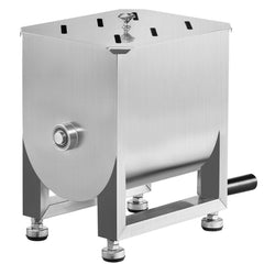 Manual Meat Mixer, 10L Fixed Tank Meat Processing Equipment(Mixing Maximum 15LBS for Meat), Stainless Steel Meat Mixer, Sausage Mixer Machine with Lid and Handle, Ground Beef Hand Mixer