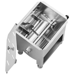 Manual Meat Mixer, 10L Fixed Tank Meat Processing Equipment(Mixing Maximum 15LBS for Meat), Stainless Steel Meat Mixer, Sausage Mixer Machine with Lid and Handle, Ground Beef Hand Mixer