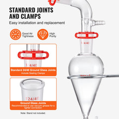 Lab Glassware Distillation Kit 1000ml 3.3 Boro 29 pcs Glassware Equipment
