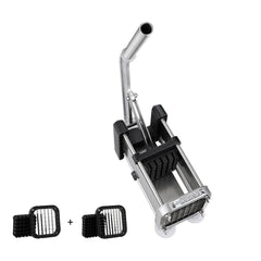 French Fry Cutter, Potato Slicer with 1/2-Inch and 3/8-Inch Stainless Steel Blades, Manual Potato Cutter Chopper with Suction Cups, Great for Potato, French Fries, Cucumber, Vegetables, Carrot