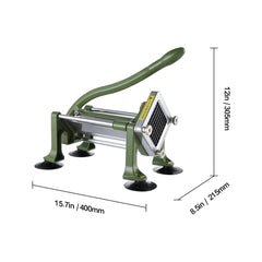 French Fry Cutter, Potato Slicer with 1/2" 3/8" 1/4" Stainless Steel Blades, Manual Potato Cutter Chopper with Suction Cups, Great for Potato, French Fries, Cucumber, Vegetables, Carrot