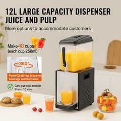Commercial Beverage Dispenser 12L Cold Juice Ice Drink Dispenser for Party