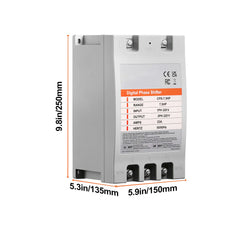 3 Phase Converter- 7.5HP 23A 220V Single Phase to 3 Phase Converter, Digital Phase Shifter for Residential & Light Commercial Use, 220V Input/Output (One DPS Must Be Used on One Motor Only)
