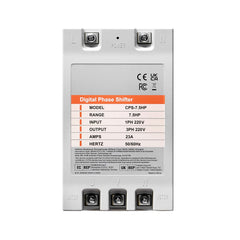 3 Phase Converter- 7.5HP 23A 220V Single Phase to 3 Phase Converter, Digital Phase Shifter for Residential & Light Commercial Use, 220V Input/Output (One DPS Must Be Used on One Motor Only)