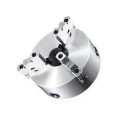 3-Jaw Lathe Chuck, 200 mm, Self-Centering Lathe Chuck, 4-200 mm Clamping Range with T-key Fixing Screws Hexagon Wrench, for Lathe 3D Printer Machining Center Milling Drilling Machine