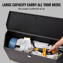 Trailer Tongue Box, Carbon Steel Tongue Box Tool Chest, Heavy Duty Trailer Box Storage with Lock and Keys, Utility Trailer Tongue Tool Box for Pickup Truck Bed, RV Trailer, 91.44cmx30.48 cmx30.4