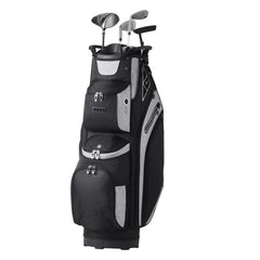 Golf Cart Bag with 14 Way Organizer Divider Top, 13 Pockets Premium Cart Bag, Durable 600D Polyester Fabric Golf Bags with Handles & Dust Cover & Detachable Straps for Men & Women, Black Color-Block