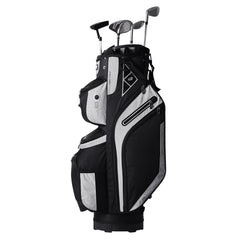 Golf Cart Bag with 14 Way Organizer Divider Top, 13 Pockets Premium Cart Bag, Durable 600D Polyester Fabric Golf Bags with Handles & Dust Cover & Detachable Straps for Men & Women, Black Color-Block