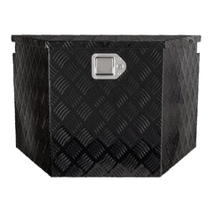 Trailer Tongue Box, Aluminum Alloy Diamond Plate Tongue Box Tool Chest, Heavy Duty Trailer Box Storage with Lock and Keys, for Pickup Truck, RV, Trailer, 737 x 410 x 460 mm/29x16.5x18inch