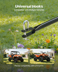 Tow Behind Broadcast Spreader, 130LBS Capacity, Tow/Push Garden Spreader with 13 in Tires, 30 Adjustable Setting & 9.8 ft Spreading Width, Lawn Spreaders for Seed, Fertilizer, Salt, Ice Melt