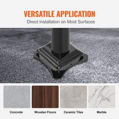 1-3 Step Handrail Railing for Steps Steel 150 kg Capacity with Screw Kit