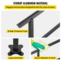Outdoor Handrail 165LBS Load Handrail Outdoor Stairs Aluminum Stair Handrail 152 x 89.5 cm Outdoor Stair Railing Transitional Range from 0 to 30° Staircase Handrail Fits 4-5 Steps with Screw Kit