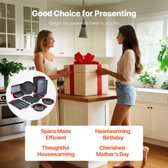 Baking Pan Set 10-Piece Nonstick Carbon Steel Set with Silicone Handles