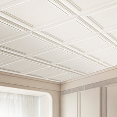 Ceiling Tiles 48-Pack 20 x 20 in Polystyrene Easy Installation Glue-up