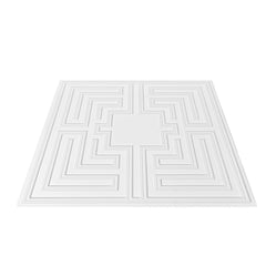 Ceiling Tiles 12-Pack 24 x 24 in PVC Easy Installation White Echo Pattern