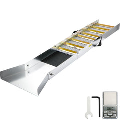 Folding Aluminum Alloy Sluice Box, Compact 50" Sluice Boxes for Gold, Lightweight Gold Sluice Equipment, Portable Sluice Boxes with Miner's Moss, River, Creek, Gold Panning, Prospecting, Dredg