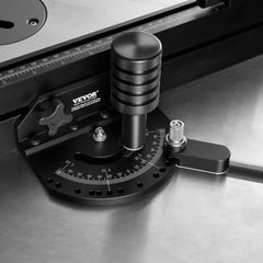 Precision Miter Gauge, Standard Slot 3/4'' x 3/8'', Aluminum Alloy Table Saw Miter Gauge with 19-35 in Grating 15 Angle Stops Adjustable Spring Loaded Plunger and Removable Disc, for Woodworking