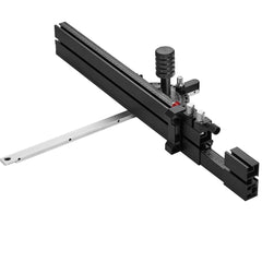 Precision Miter Gauge, Standard Slot 3/4'' x 3/8'', Aluminum Alloy Table Saw Miter Gauge with 19-35 in Grating 15 Angle Stops Adjustable Spring Loaded Plunger and Removable Disc, for Woodworking