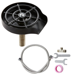 Glass Rinser 10-Hole 360 Rotating Stainless Steel Washer ABS Cup Holder