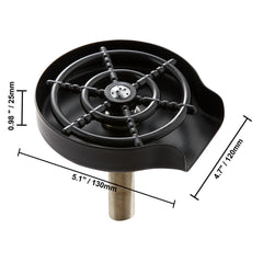 Glass Rinser 10-Hole 360 Rotating Stainless Steel Washer ABS Cup Holder