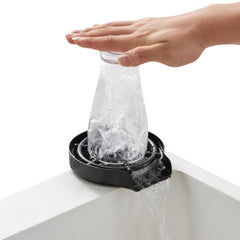 Glass Rinser 10-Hole 360 Rotating Stainless Steel Washer ABS Cup Holder