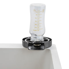 Glass Rinser 10-Hole 360 Rotating Stainless Steel Washer ABS Cup Holder