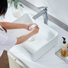 Modern Ceramic Vessel Sink 48x37cm Bathroom Vanity Bowl Countertop White