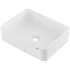 Modern Ceramic Vessel Sink 48x37cm Bathroom Vanity Bowl Countertop White