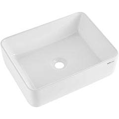 Modern Ceramic Vessel Sink 48x37cm Bathroom Vanity Bowl Countertop White
