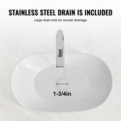 Modern Ceramic Vessel Sink 60x36cm Bathroom Vanity Bowl Countertop