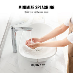 Modern Ceramic Vessel Sink 60x36cm Bathroom Vanity Bowl Countertop