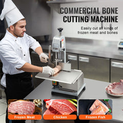 650W Commercial Electric Meat Bandsaw Stainless Steel Bone Sawing Machine